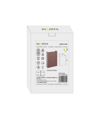 HUEZ * APLIQUE LED IP65 5+5W 3000K CORTEN